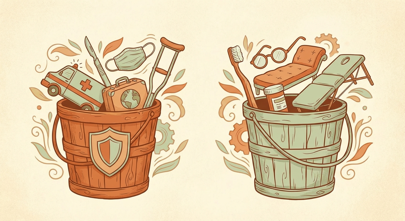 Two buckets for insurance and direct funding