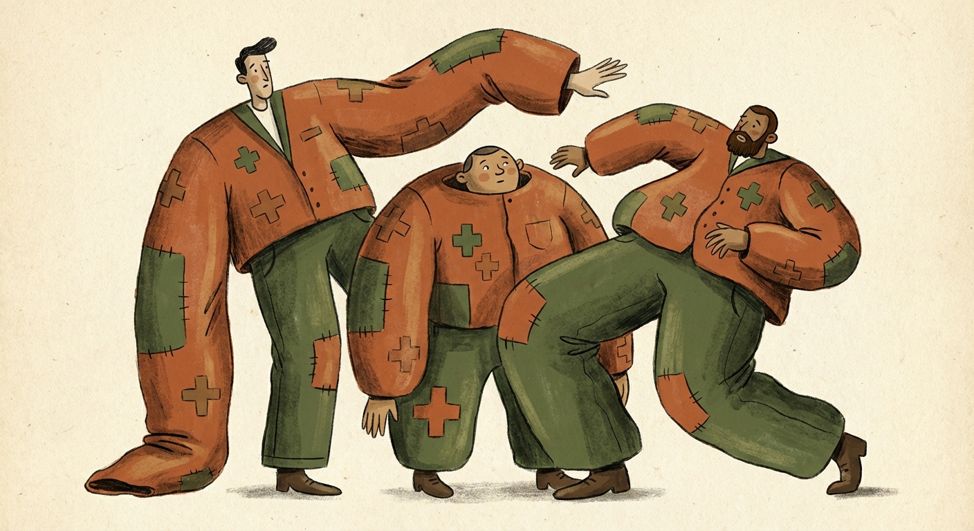 One-size-fits-all health plan illustration